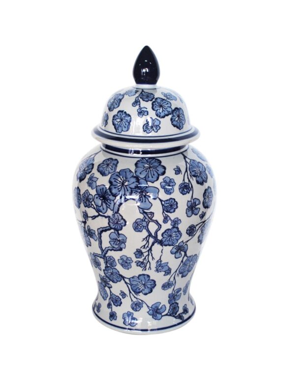 Ποτίς blue porc.flower 24Χ46cm