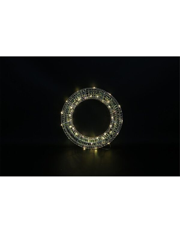 Στεφάνι συρμ. Μπατ.20 LED/2xAA Φ30 ζεστό