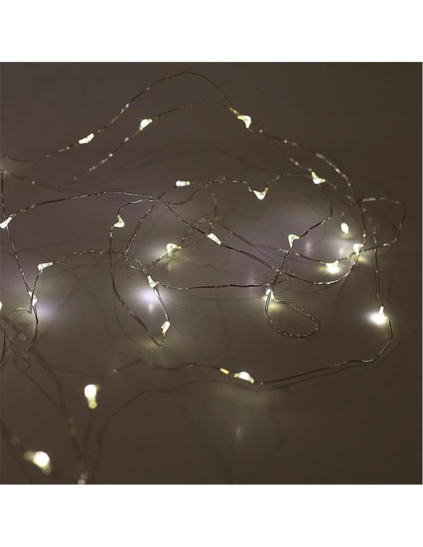Λαμπάκια μπατ.εξωτερ.X100LED σύρμασυχν.10Msoft