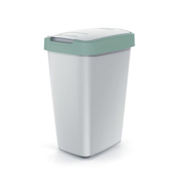 COMPACTA Q ΑΝΟΙΧΤΟ ΠΡΑΣΙΝΟ ΓΚΡΙ ΠΛΑΣΤΙΚΟΣ ΚΑΔΟΣ 12LT 26Χ20Χ36ΕΚ