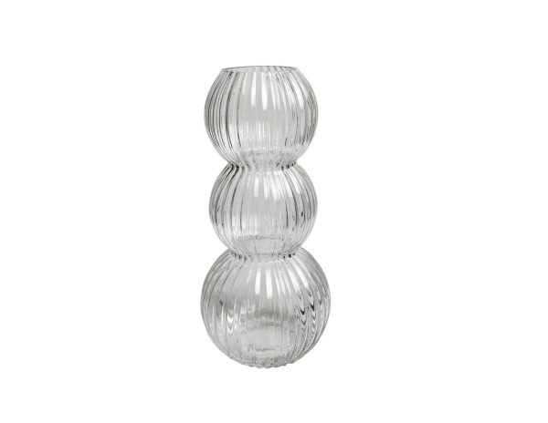 Βάζο γυαλ. διάφανο Φ14,5 Η32,5cm