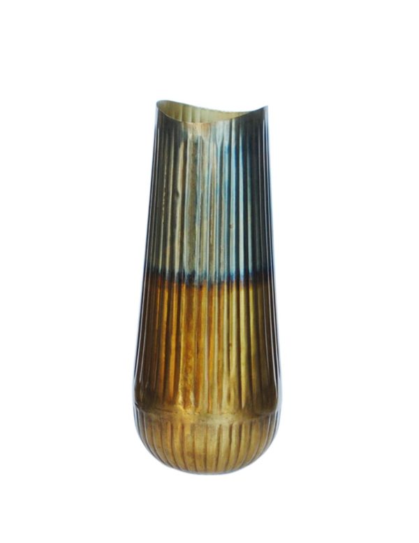 Βάζο μεταλ. Bronze/gold Φ20Η49,5cm