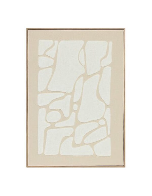 Πίνακας 3D "Fabric Ziad" μπεζ-καφέ 50x70cm
