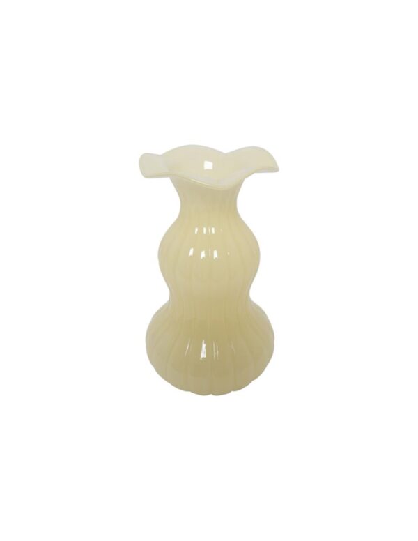 Βάζο γυάλινο κίτρινο Φ19Η30cm